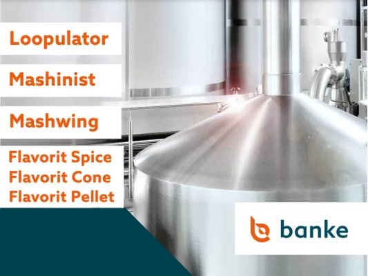Das neue Namenssystem für Banke: Mashinist, Mashwing, Flavorit Spice, Flavorit Cone und Flavorit Pellet.