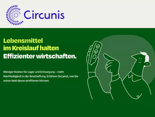 Eine Erklärung von Circunis: Auf grünem Hintergrund steht der Text: 